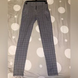 FashionNova Black and White Plaid Pants Small
